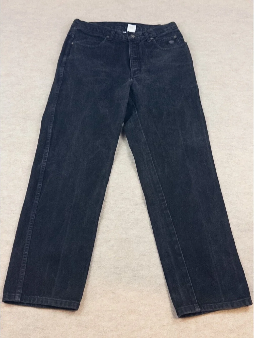 Vintage 2002 Harley Davidson Traditional Black Jeans 34x30 Faded Biker 99101N